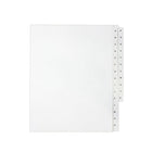 Mark Maker Legal Exhibit Index Tab Set of White Single Tabs, 1/15th Cut, Letter Size, No Holes, Letters A-Z-White Single Tabs, 1/15th Cut
