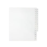 Mark Maker Legal Exhibit Index Tab Set of White Single Tabs, 1/15th Cut, Letter Size, No Holes, Letters A-Z-White Single Tabs, 1/15th Cut