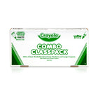 Crayola - Ensemble de 256 marqueurs lavables à trait large et gros crayons de cire - Format de classe-Comprend 128 marqueurs lavables Ultra-Clean à trait large et 128 gros crayon de cire