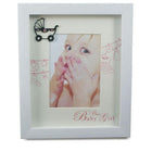 Elegance It's a Girl Picture Frame 4" x 6" -This beautiful picture frame with the words "Our Baby Girl" can hold up to a 4" x 6" picture.
