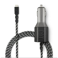 Cat 4.8amp Car Charger with Dual USB Port and 6ft Braided Nylon Micro USB Cord-4.8A total power output