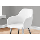 Monarch Specialties 1190 Dining Chair - White Leather-Look/Chrome - 2 Pack-Minor assembly required: Illustrated instructions and all hardware are provided for convenience (additional tools may be needed)