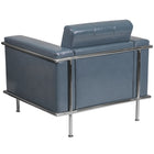 Flash Furniture HERCULES Lesley Series Contemporary Grey LeatherSoft Chair with Encasing Frame-Grey LeatherSoft Upholstery