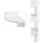 Vasagle Floating Corner Shelf - White-Sleek design