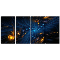 Designart Illumination 4-Panel Abstract Canvas Art Print, (PT3000-271)-Print