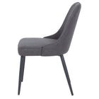 My Home My Living Polyester Side Chair - Dark Grey - 2 Pack-Spacious seat size