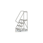 Tri-Arc Manufacturing Aluminum Rolling Ladder, Step Width: 24", Step Type: Ribbed, No. of Steps: 4 (WLAR104244)-No. of Steps: 4