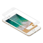 JCPal Preserver Glass Screen Protector for iPhone 8, White-Super hardened edge treatment protects against chips and cracks