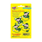 Trend Enterprises 3" DieCut Monkeys and Bananas Mini Accents, 216 Pack (T-10818)-Dimension: 3"H (each)