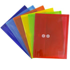 JAM Paper Plastic Envelopes with Button String Tie Closure, Letter Booklet, 9.75x13, Assorted Colours, 12 Pack (218b1rgboypg)-Size: 9.75" x 13"