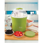 Euro Cuisine YM360 Yogurt & Greek Yogurt Maker + 2QT Glass Jar, Thermometer & Cotton Strainer, Red-Clear lid allows for viewing of cooking process