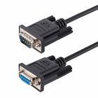 StarTech RS232 3m Serial Null Modem Cable - Black-DB9 male to female serial cable enables a connection between two DTE devices providing flexible serial device setup configuration