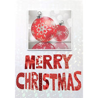 Rosedale Gold "Merry Christmas" Ornaments Greeting Cards with Envelopes - 5-1/2" x 8" - 6 Pack-Greeting Cards