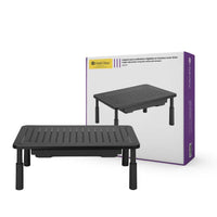 IntekView Height Adjustable Computer Stand with Drawer-Metal, Black