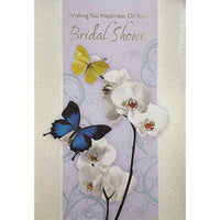Rosedale 5-1/2" x 8" Wishing You Happiness On Your Bridal Shower Greeting Cards And Envelopes, 12 Pack (16600)-Printed on premium uncoated card stock