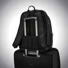 Samsonite Pro Standard Backpack Exp. 15.6", Black-15.6" laptop compartment with Fast Fit adjustable laptop sleeve includes tricot lining.