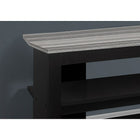 Monarch Specialties 2564 Tv Stand - 42"L/Black/Grey Top Corner-Black Laminate with Grey Top
