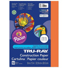 Pacon Tru-Ray Construction Paper - 9" x 12" - Orange - 250 Sheets (PAC103002)-Heavy 76 lb. 100% vat-dyed sulphite with longer, stronger fibers.