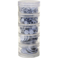 Chenille Craft Wiggle Eyes Stacking Storage Containers, 20 Pack (CK-3407)-Age group and grade: Ages 3 - 17 and grades pre kindergarten - 12th