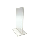 Futech Countertop Sign Holder - 4" W x 6" H - Acrylic - 2 Pack (CTS0205)-2 Pack