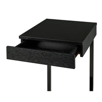 Brassex 13612-BK Laptop Stand with Storage Drawer and Castors, 18.5" x 15.5" x 30, Black-Colour : Black / Material : MDF
