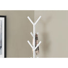 Monarch Specialties 2059 Coat Rack - White Metal-Evenly spaced, 4-prong sturdy metal base
