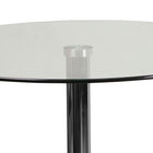 Flash Furniture 31.5" Round Glass Table with 29"H Chrome Base-10mm Thick Glass