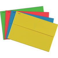 Mead Brite Wallet Folders - Legal Size - 15" W x 10" H - Assorted Colours-Various colours let you easily store and organize important papers and documents