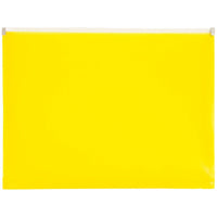 JAM Paper Plastic Envelopes with Zip Closure, Letter Booklet, 9.5 x 12.5, Yellow Poly, 12 Pack (218Z1YE)-Yellow