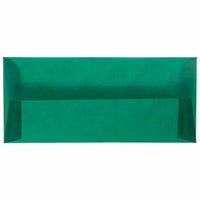 JAM Paper #10 Business Translucent Vellum Envelopes - 4 1/8" x 9 1/2" - Racing Green - 50 Pack-Colour: Racing Green Envelope