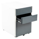 Flash Furniture Modern 3-Drawer Locking Letter/Legal Mobile Filing Cabinet with Anti-Tilt Mechanism - White-File drawer with filing conversion bar - file letter, legal, A4, F4
