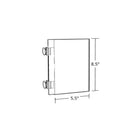 Azar Two-Sided Acrylic Sign Holder With Suction Cup Grippers, 5.5" x 8.5", 10 Pack (106684)-Clear Acrylic