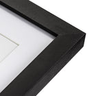 Gry Mattr Wood Document Frame with 10.5" Mat - Black - 11" x 14"-Matte Black Wood Frame