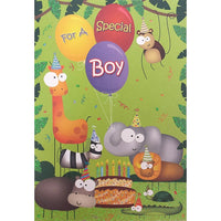Rosedale 5-1/2" x 8" Juvenile Boy For A Special Boy Birthday Greeting Cards And Envelopes, 12 Pack (15902)-Printed on premium uncoated card stock