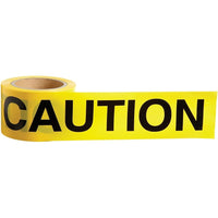 Barricade Tape Caution, 3.5mil x 3" x 200', Black/Yellow, 6 Pack-Traffic Signs & Cones Type - Barricade Tape