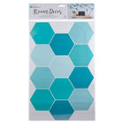 Truu Design Aqua Hexagon Peel and Stick Wall Decals, 12.4 x 19.1 inches, Multicolor, 6 Pieces-Perfect size: overall decals measure 11.02"L x 19.1"H in dimensions and can be placed in any order on the wall