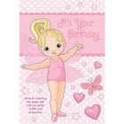 Rosedale 5-1/2" x 8" Juvenile Girl It's Your Birthday Greeting Cards And Envelopes, 12 Pack (15917)-Printed on premium uncoated card stock