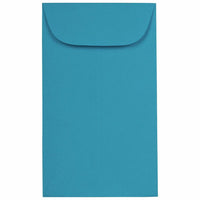 JAM Paper #3 Coin Business Coloured Envelopes - 2.5" x 4.25" - Blue Recycled - 50 Pack-Colour: Blue