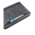 Bugatti Writing Case With Exterior Pocket, Synthetic/Canvas, Grey, 13" x 10" x 1.25"-Padded interior laptop section keeps everything safely in one place