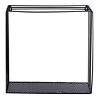 Truu Design Grid Floating Wall Shelves with Hooks, Set of 2, 12.6 x 6.25 inches, Black-Classic matte black wire design, blends in effortlessly with any home decor