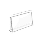 Azar Displays Horizontal Slanted L Shape Acrylic Sign Holder, 10 Pack (112719)-Sign Holder