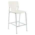 Avenue Six 26" Dorado Vinyl with Chrome Base Counter Stools, White, 2 Pack-Counter Stool