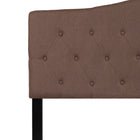 Flash Furniture Cambridge Tufted Upholstered Queen Size Headboard - Camel Fabric-Camel Fabric Upholstery