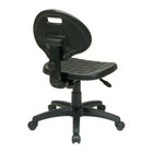 Nicer Interior ErgoFlex Durable Urethane Ergonomic Lab Desk Chair-Robust Construction: heavy-duty nylon base supports up to 250 lbs