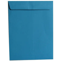 JAM Paper 10 x 13 Open End Catalog Envelopes, Brite Hue Blue Recycled, 100 Pack (87725)-Blue