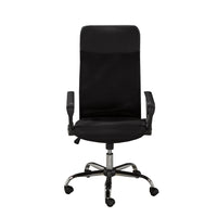 Brassex Noah Executive Office Chair - Black-High-back chair and headrest provide support all the way up your spine