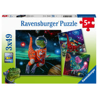Ravensburger Dinosaurs In Space - 3 x 49 Pieces-Puzzle