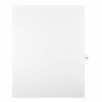 Mark Maker Legal Exhibit Index Tab White Single Tabs, 1/15th Cut, Letter Size, No Holes, Number 24, 25 Pack-White Single Tabs, 1/15th Cut