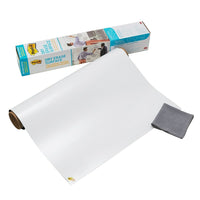 Post-it Dry Erase Surface, 3' x 2', White-Stain-proof material erases cleanly every time (no ghosting)