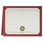 St. James Document/Certificate Holders - Gold Foil - Linen Finish - Red - 5 Pack-Suitable for horizontally or vertically oriented award certificates